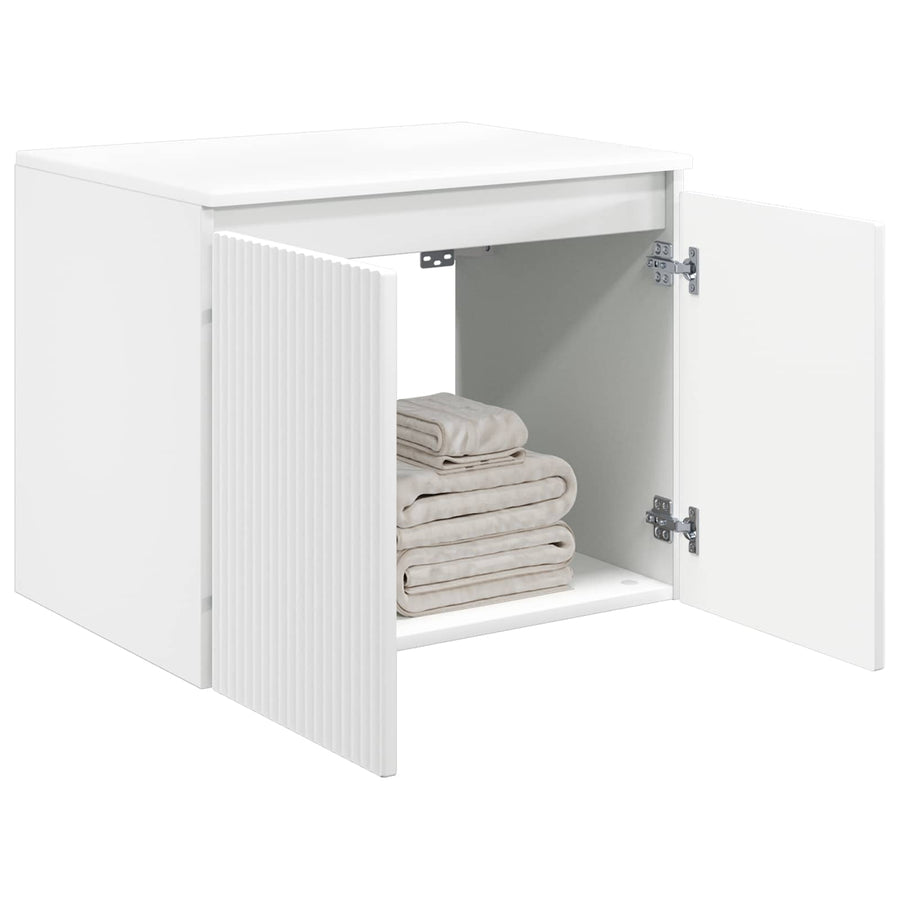 Wand Gemonteerde Badkamerkast Wit 62,5 x 44,5 x 50 cm
