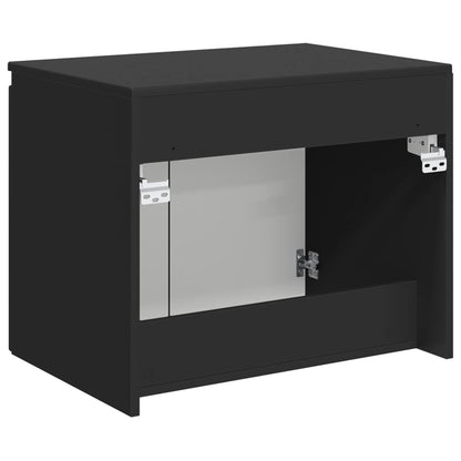 Wand Gemonteerde Badkamerkast Zwart 62,5 x 44,5 x 50 cm