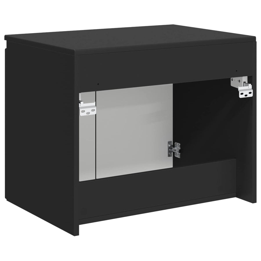 Wand Gemonteerde Badkamerkast Zwart 62,5 x 44,5 x 50 cm
