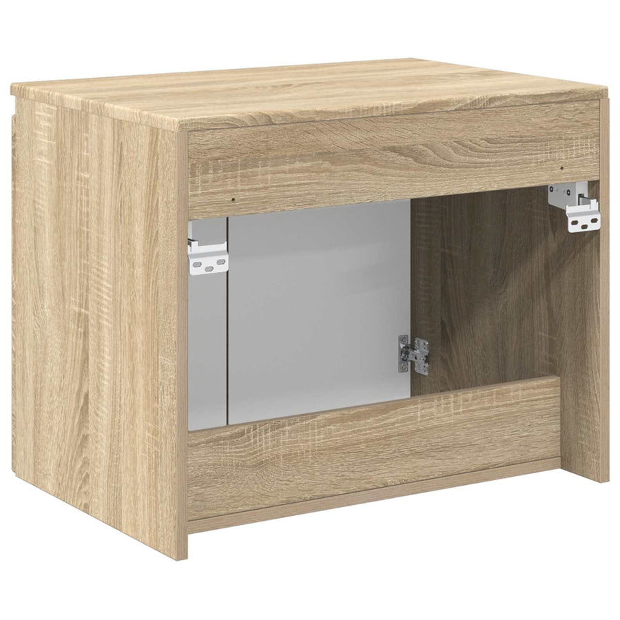 Wand Gemonteerde Badkamerkast Sonoma Eiken 62,5 x 44,5 x 50 cm