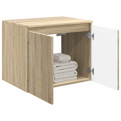 Wand Gemonteerde Badkamerkast Sonoma Eiken 62,5 x 44,5 x 50 cm