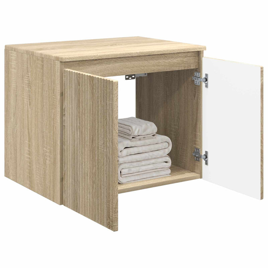 Wand Gemonteerde Badkamerkast Sonoma Eiken 62,5 x 44,5 x 50 cm