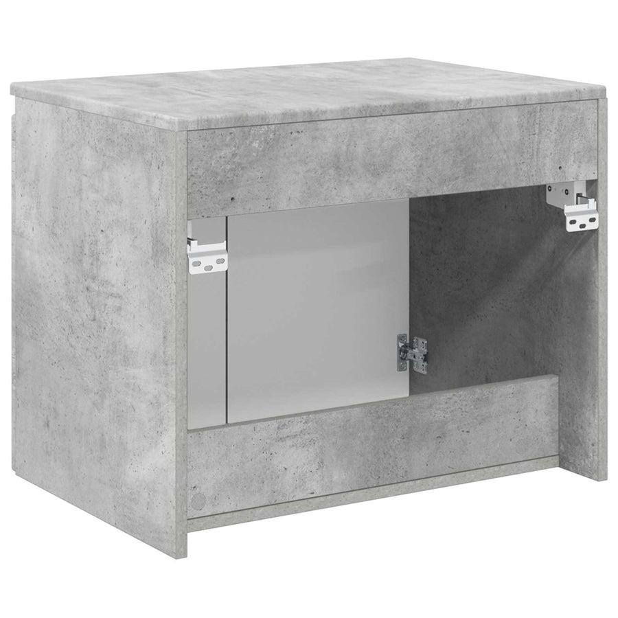 Wand Gemonteerde Badkamerkast Betongrijs 62,5 x 44,5 x 50 cm