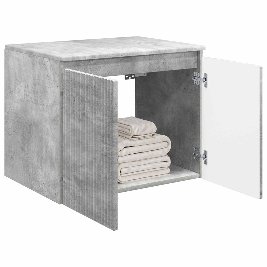 Wand Gemonteerde Badkamerkast Betongrijs 62,5 x 44,5 x 50 cm