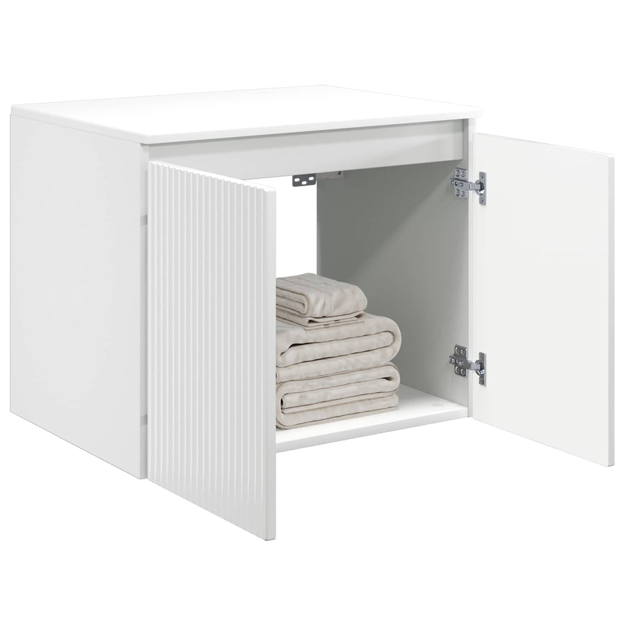 Wand Gemonteerde Badkamerkast Hoogglans Wit 62,5 x 44,5 x 50 cm