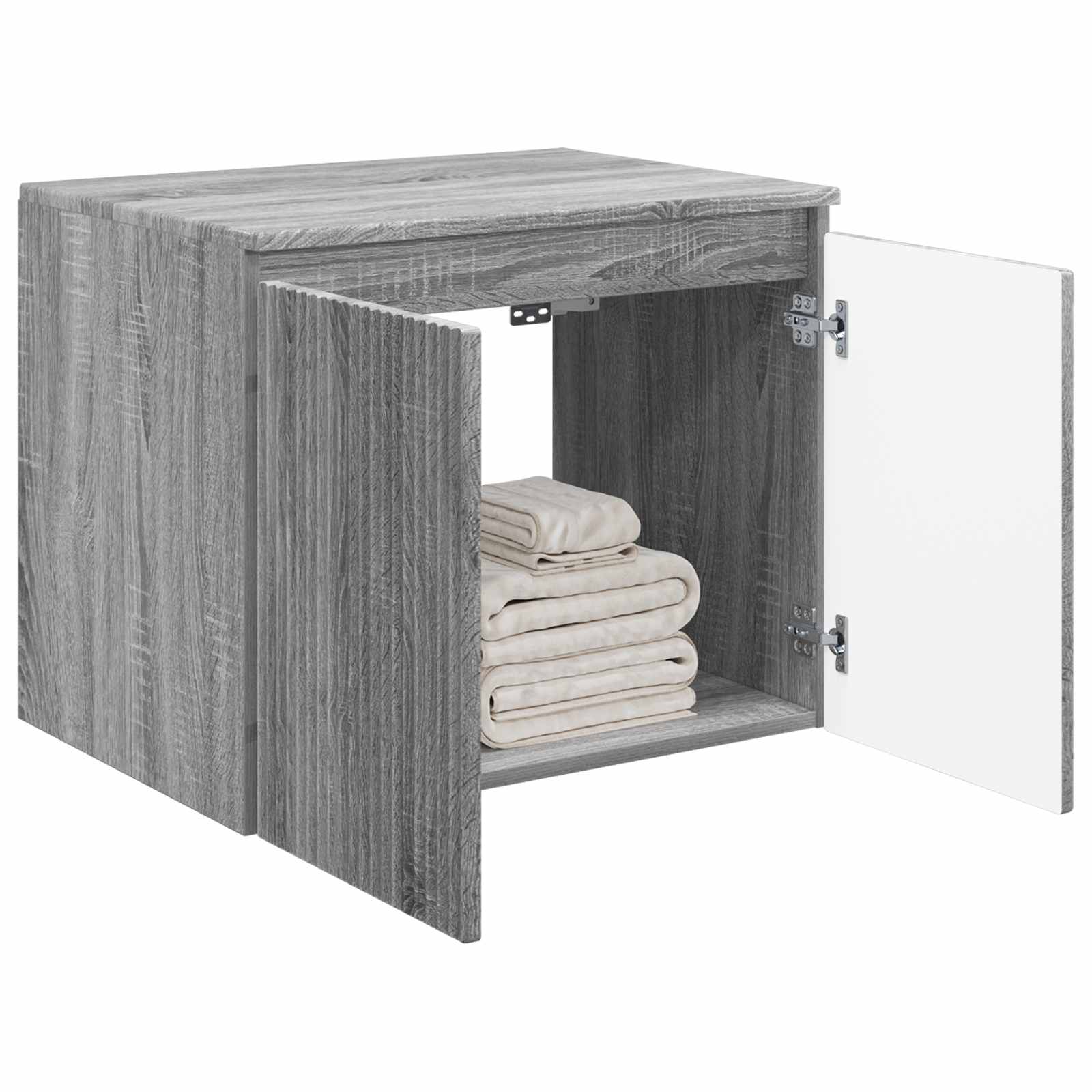 Wand Gemonteerde Badkamerkast Grijs Sonoma 62,5 x 44,5 x 50 cm