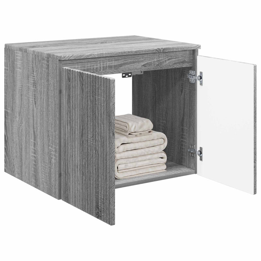 Wand Gemonteerde Badkamerkast Grijs Sonoma 62,5 x 44,5 x 50 cm
