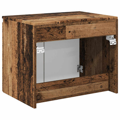 Wand Gemonteerde Badkamerkast Oud hout 62,5 x 44,5 x 50 cm