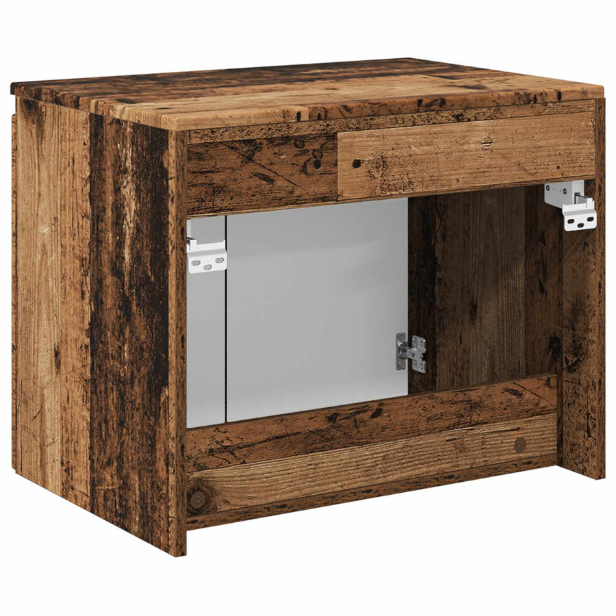 Wand Gemonteerde Badkamerkast Oud hout 62,5 x 44,5 x 50 cm
