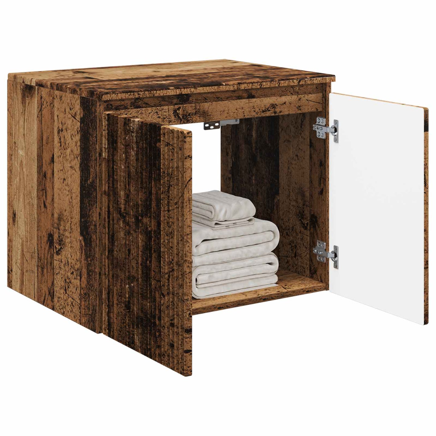 Wand Gemonteerde Badkamerkast Oud hout 62,5 x 44,5 x 50 cm