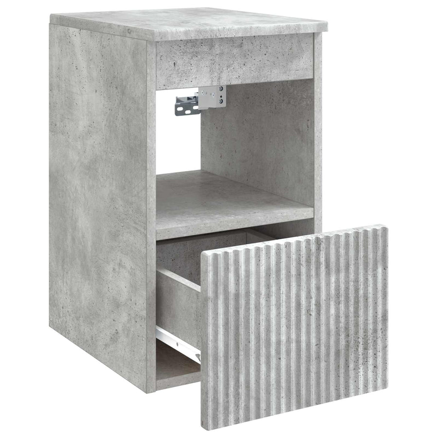 Badkamerkast Betongrijs 30 x 35 x 50 cm Bewerkt hout