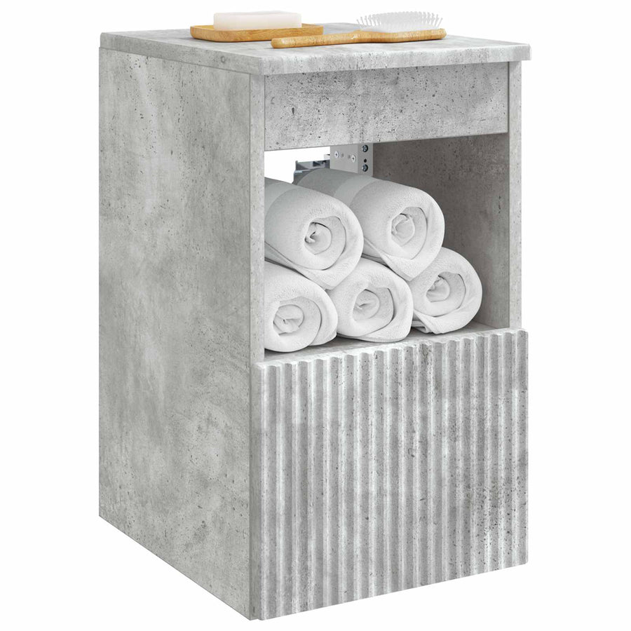 Badkamerkast Betongrijs 30 x 35 x 50 cm Bewerkt hout