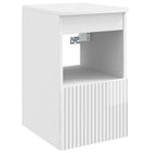 Badkamerkast 30x35x50 cm hoogglans wit bewerkt hout