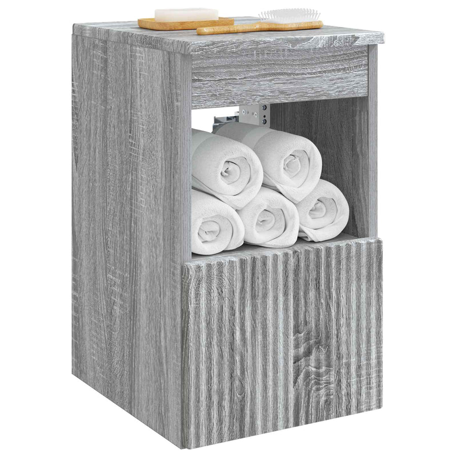 Badkamerkast Grijs Sonoma 30 x 35 x 50 cm Bewerkt hout