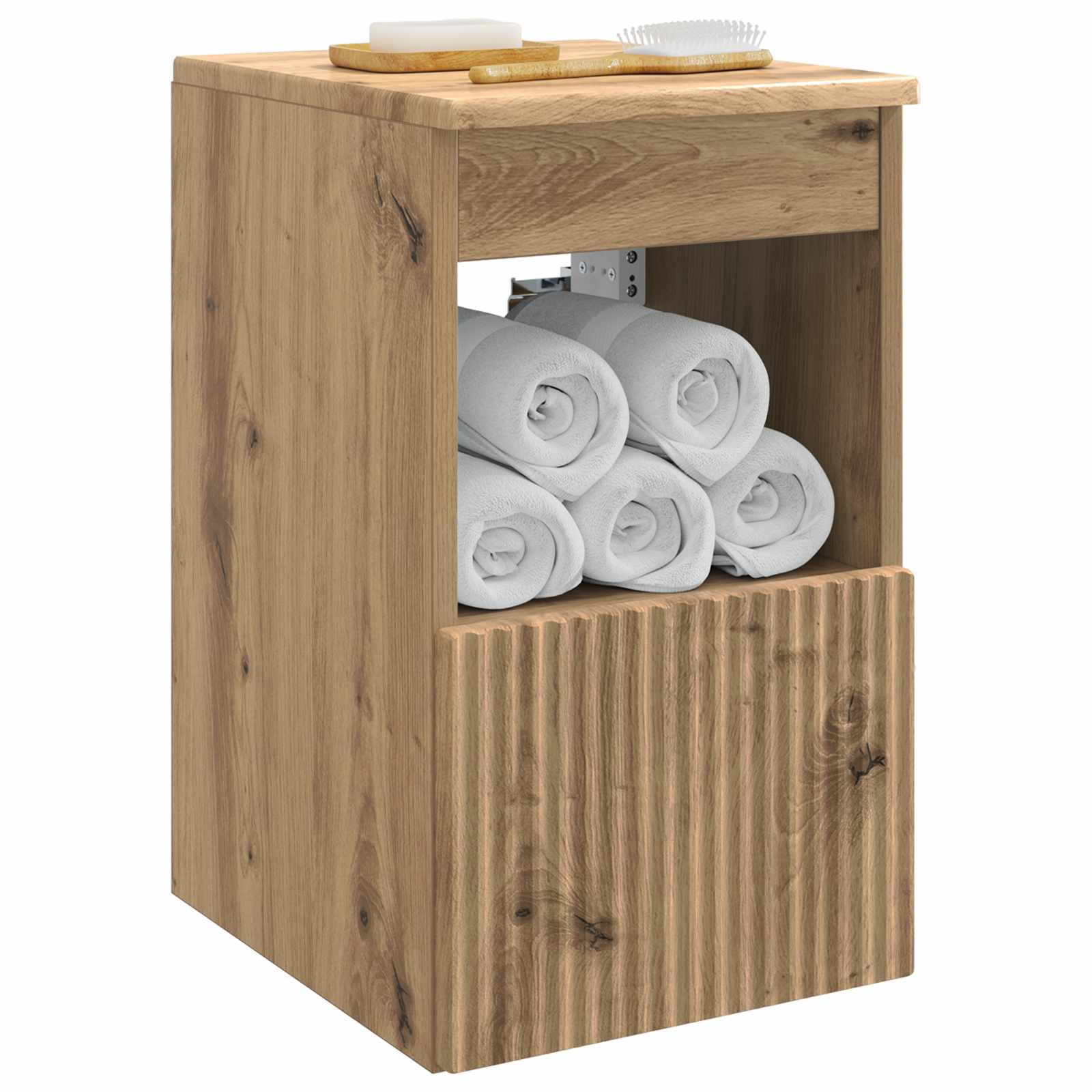 Badkamerkast Artisanaal eiken 30 x 35 x 50 cm Bewerkt hout