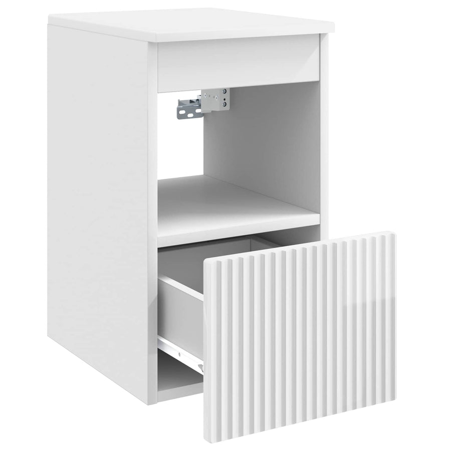 Badkamerkast Hoogglans Wit 30 x 41 x 50 cm Bewerkt hout