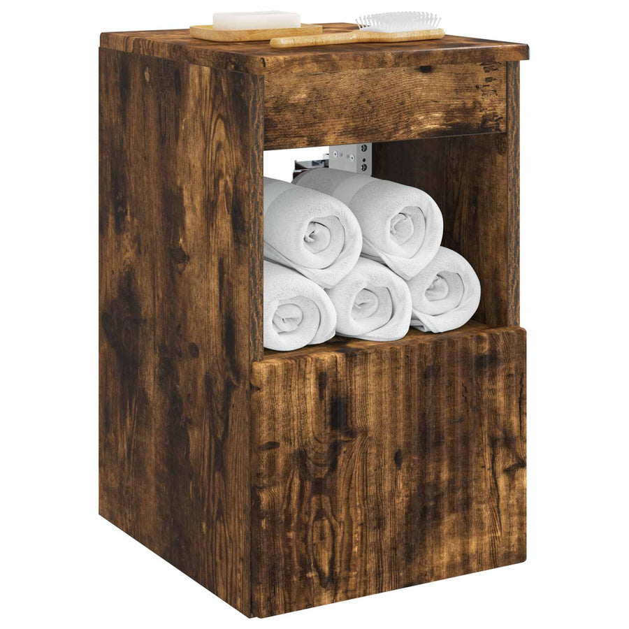 Badkamerkast Gerookt eiken 30 x 41 x 50 cm Bewerkt hout