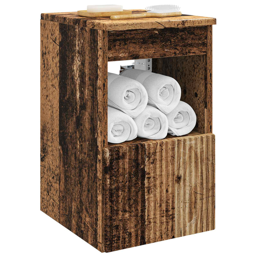 Badkamerkast Oud hout 30 x 41 x 50 cm Bewerkt hout