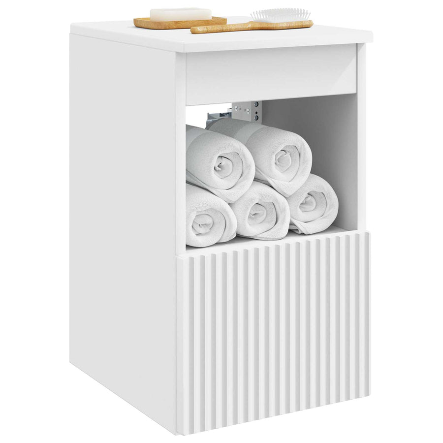 Badkamerkast Wit 30 x 44,5 x 50 cm Bewerkt hout