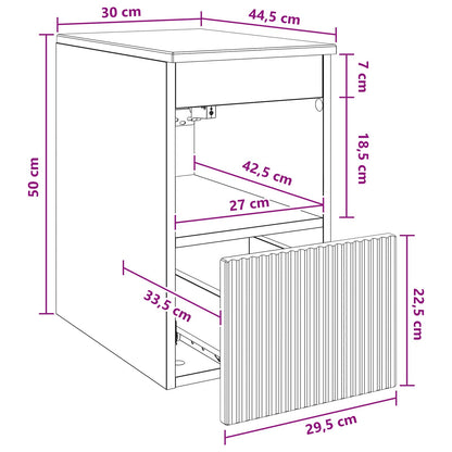 Badkamerkast Wit 30 x 44,5 x 50 cm Bewerkt hout