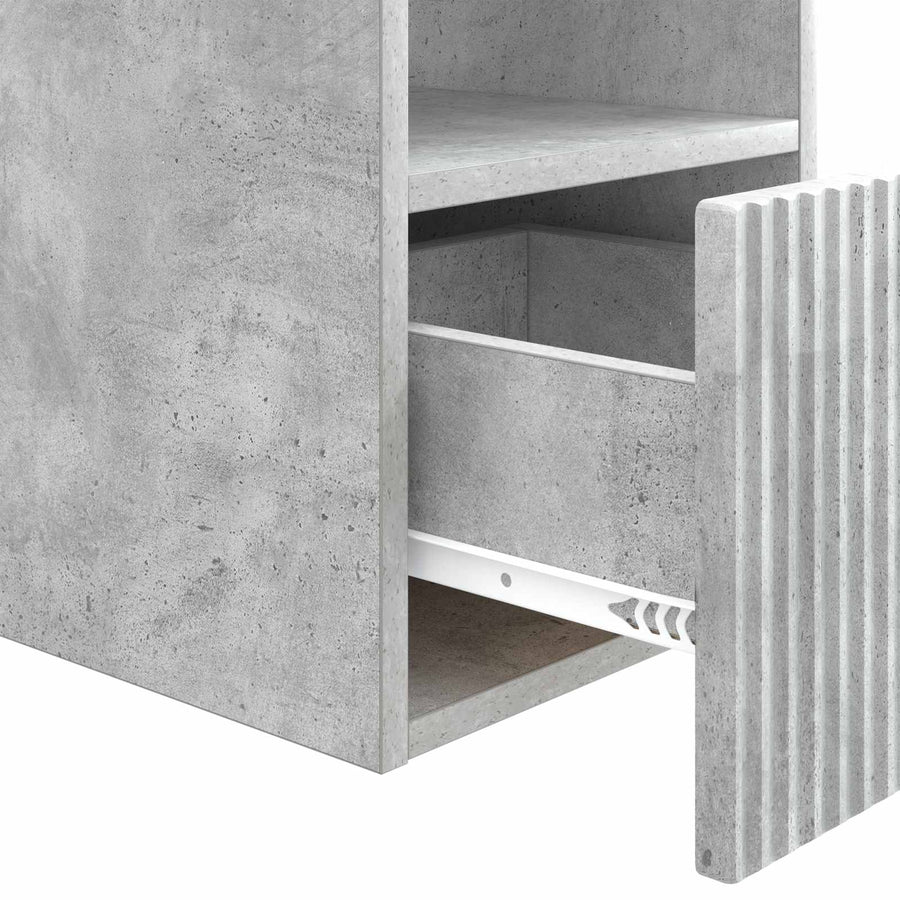 Badkamerkast Betongrijs 30 x 44,5 x 50 cm Bewerkt hout