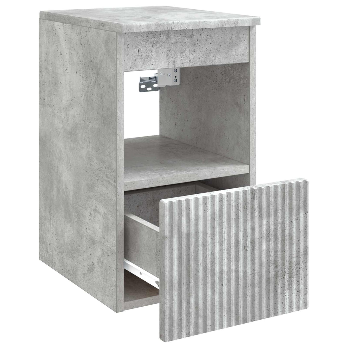 Badkamerkast Betongrijs 30 x 44,5 x 50 cm Bewerkt hout