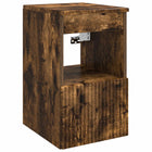 Badkamerkast 30x44,5x50 cm bewerkt hout gerookt eiken