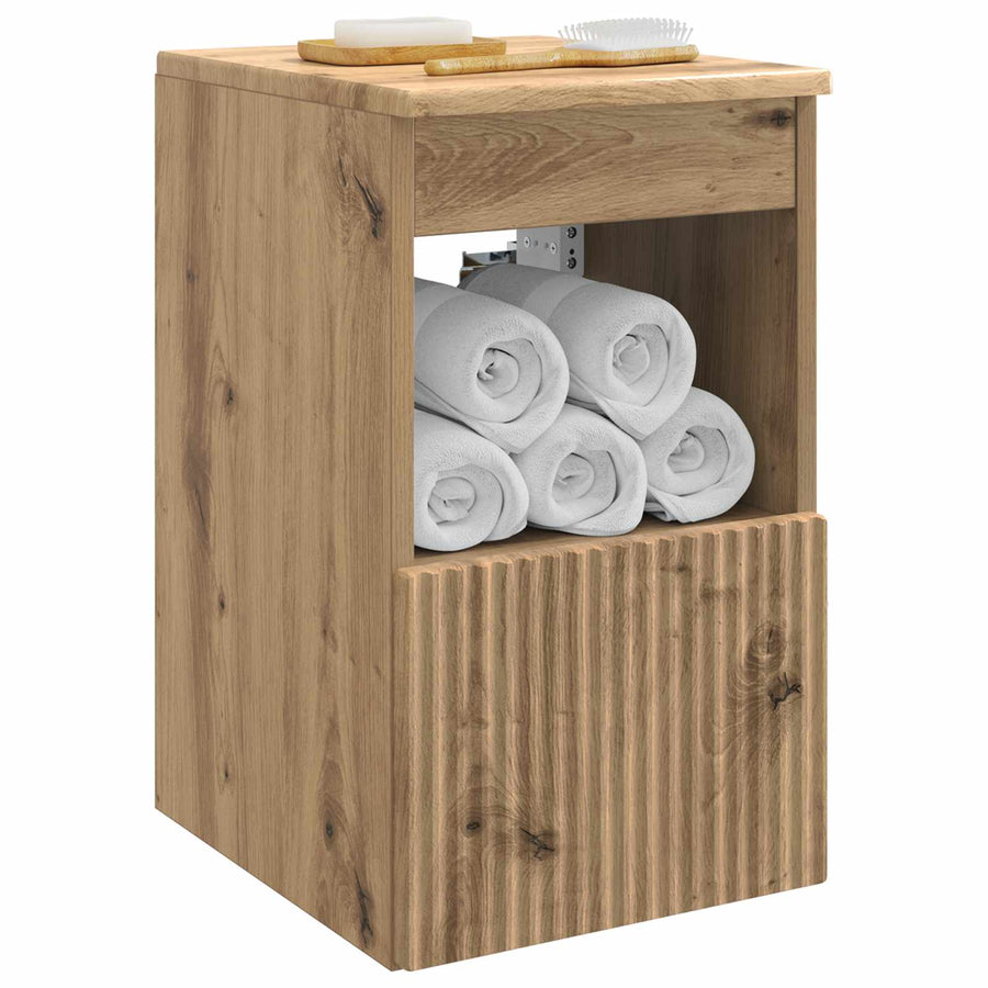 Badkamerkast Artisanaal eiken 30 x 44,5 x 50 cm Bewerkt hout