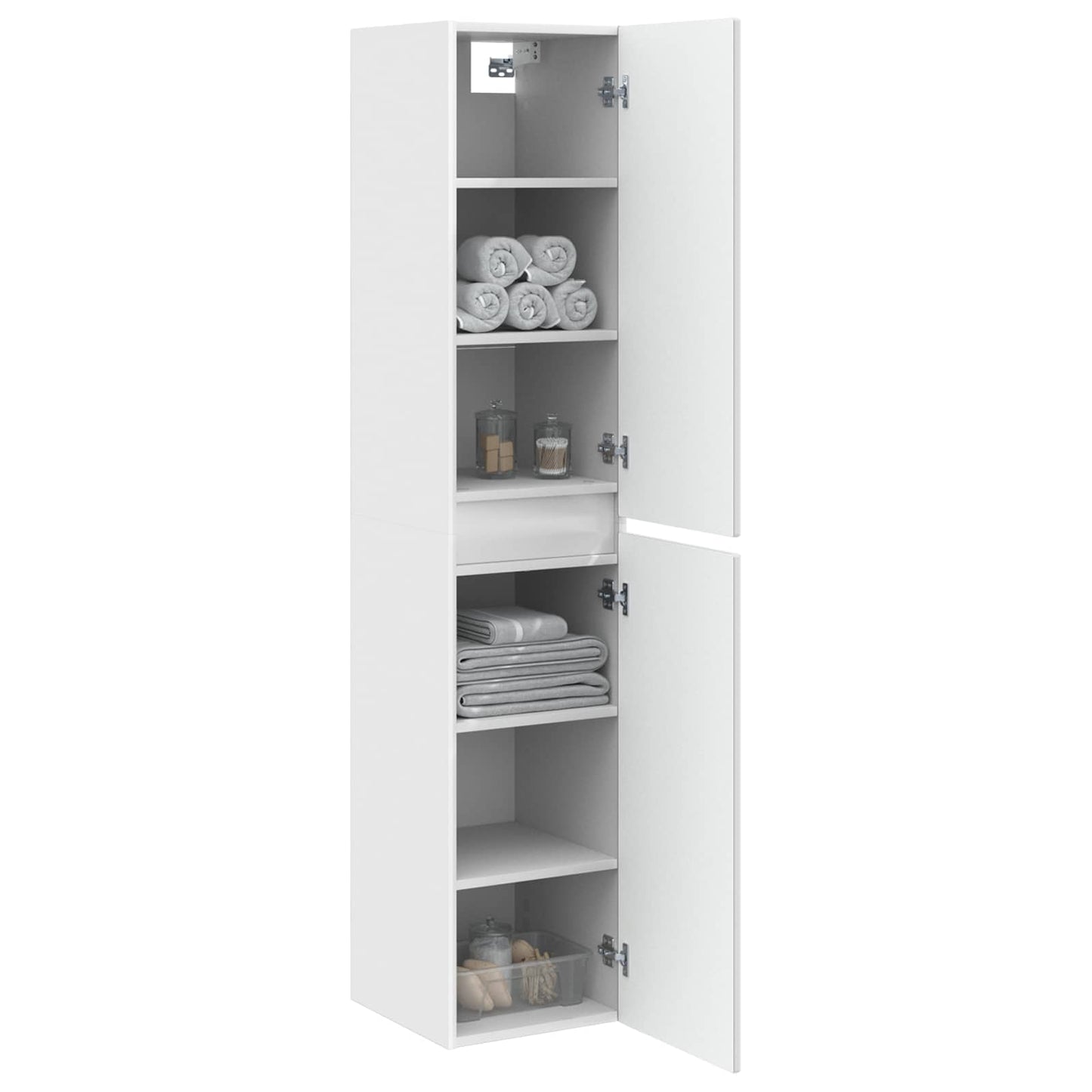 Wand Gemonteerde Badkamerkast Wit 33 x 34,5 x 160 cm