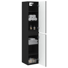 Wand Gemonteerde Badkamerkast Zwart 33 x 34,5 x 160 cm