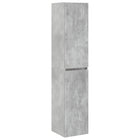 Badkamerkast 33x34,5x160 cm betongrijs bewerkt hout