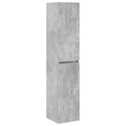 Badkamerkast 33x34,5x160 cm betongrijs bewerkt hout