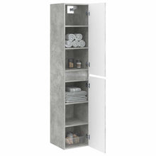 Wand Gemonteerde Badkamerkast Betongrijs 33 x 34,5 x 160 cm