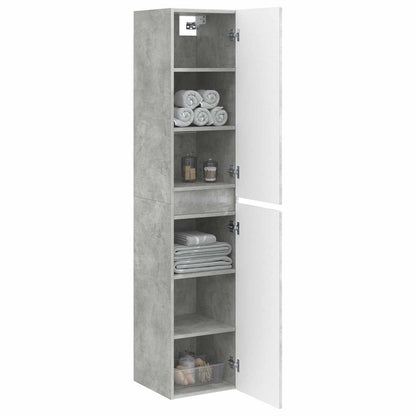 Wand Gemonteerde Badkamerkast Betongrijs 33 x 34,5 x 160 cm