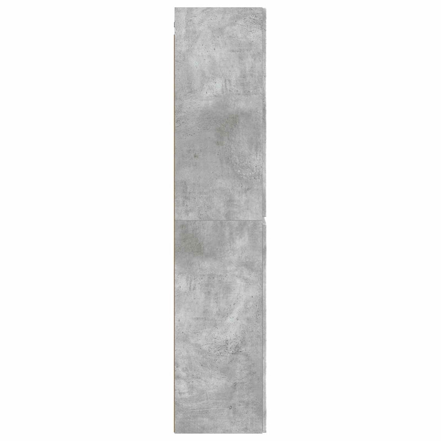 Wand Gemonteerde Badkamerkast Betongrijs 33 x 34,5 x 160 cm