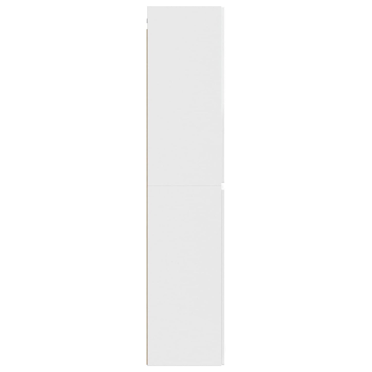Wand Gemonteerde Badkamerkast Hoogglans Wit 33 x 34,5 x 160 cm