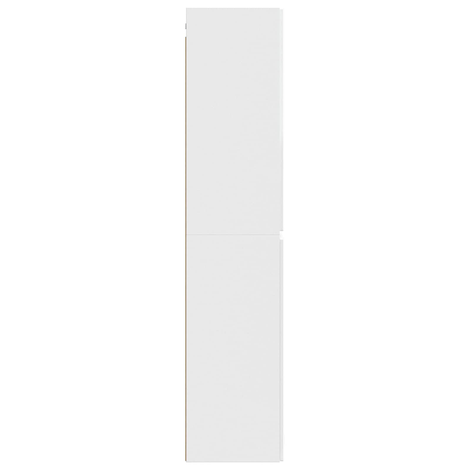 Wand Gemonteerde Badkamerkast Hoogglans Wit 33 x 34,5 x 160 cm