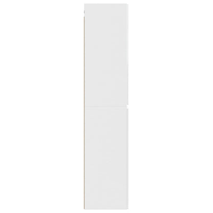 Wand Gemonteerde Badkamerkast Hoogglans Wit 33 x 34,5 x 160 cm