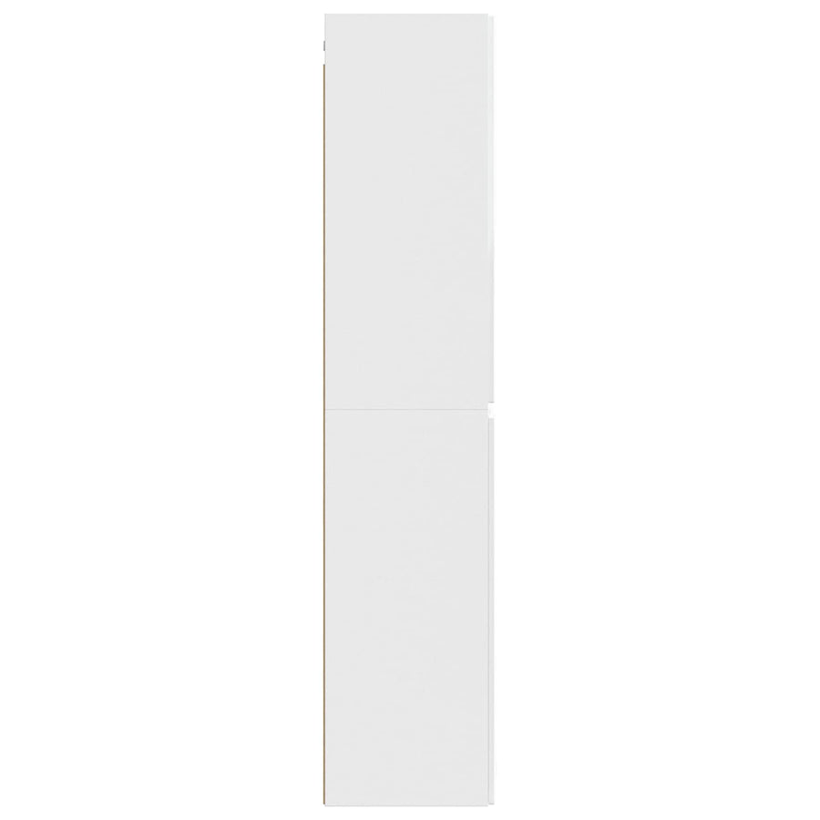 Wand Gemonteerde Badkamerkast Hoogglans Wit 33 x 34,5 x 160 cm