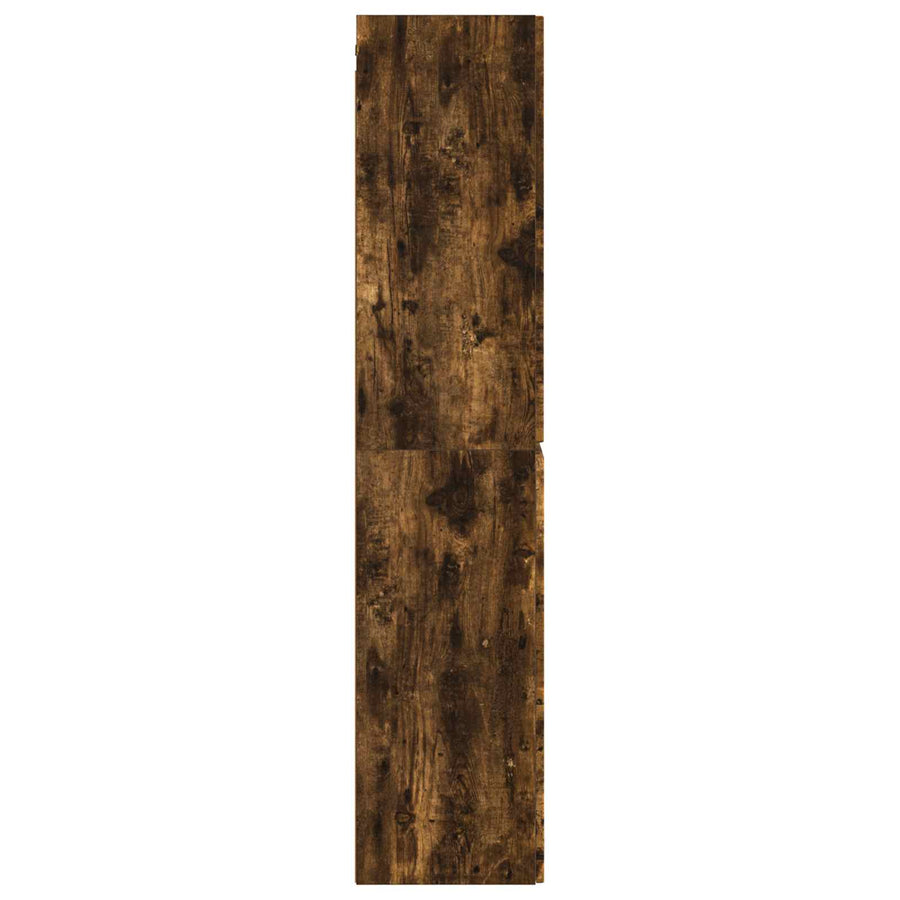 Wand Gemonteerde Badkamerkast Gerookt eiken 33 x 34,5 x 160 cm