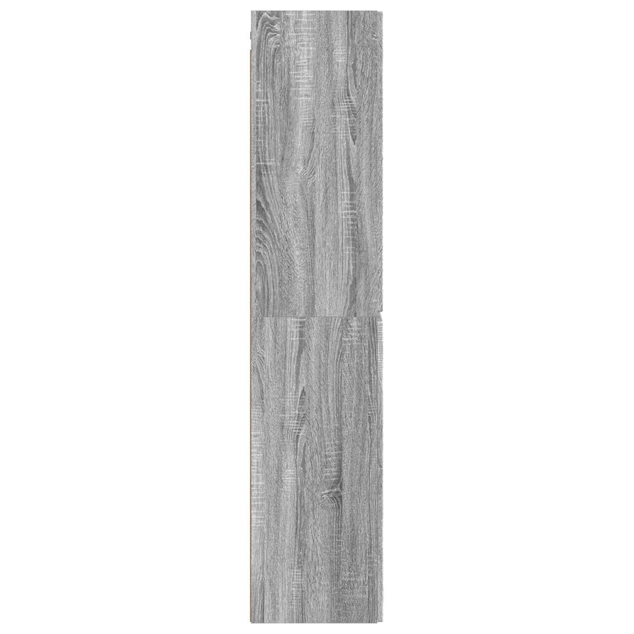 Wand Gemonteerde Badkamerkast Grijs Sonoma 33 x 34,5 x 160 cm