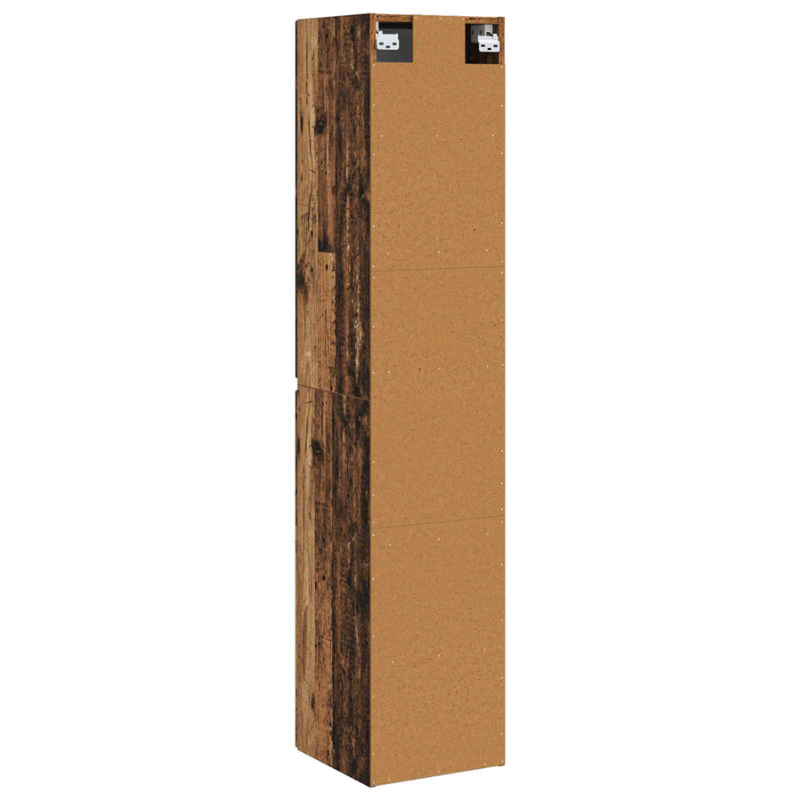 Wand Gemonteerde Badkamerkast Oud hout 33 x 34,5 x 160 cm