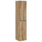 Badkamerkast 33x34,5x160 cm bewerkt hout artisanal eiken