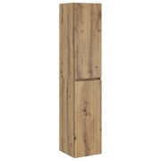 Badkamerkast 33x34,5x160 cm bewerkt hout artisanal eiken