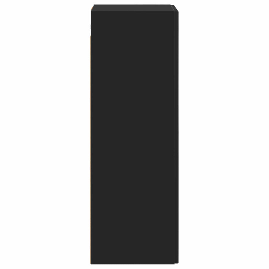 Wand Gemonteerde Badkamerkast Zwart 33 x 34,5 x 100 cm