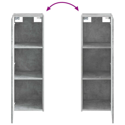 Wand Gemonteerde Badkamerkast Betongrijs 33 x 34,5 x 100 cm