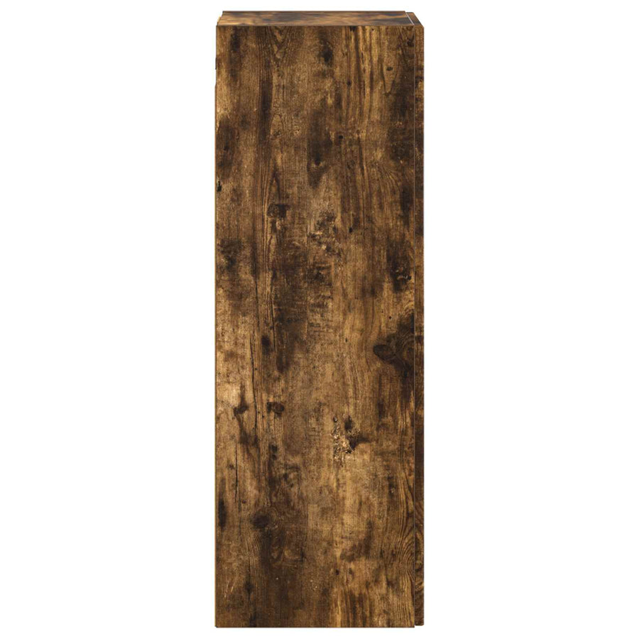 Wand Gemonteerde Badkamerkast Gerookt eiken 33 x 34,5 x 100 cm