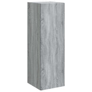 Badkamerkast 33x34,5x100 cm bewerkt hout grijs sonoma