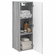 Wand Gemonteerde Badkamerkast Grijs Sonoma 33 x 34,5 x 100 cm