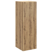 Badkamerkast 33x34,5x100 cm bewerkt hout artisanal eiken